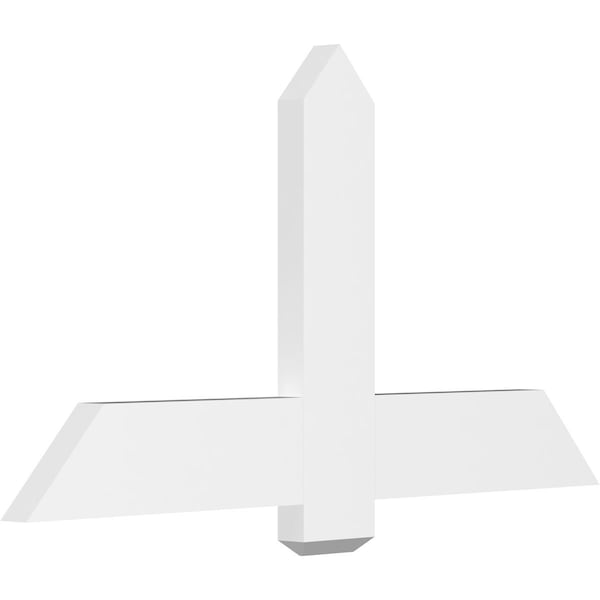 Ekena Millwork Eugene Architectural Grade PVC Gable Bracket, 48"W x 26"H x 2"D x 6"F, 13/12 Pitch GBP048X26X0206EUG00 - main
